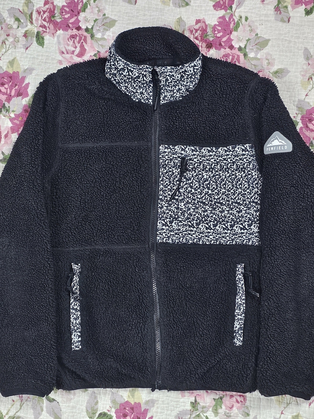 Penfield Mattawa Black Zip-Through Fleece Jacket